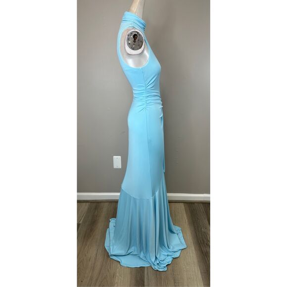 Cinq à Sept Rori High-Neck Knot-Waist Gown Size US 0 $595 - Picture 11 of 12